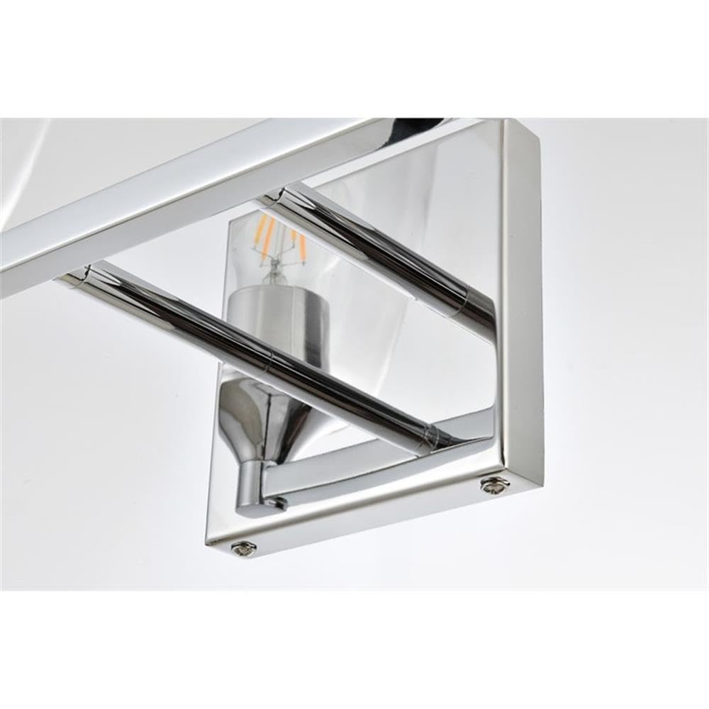 Living District Gianni 4-Light Iron & Glass Bath Sconce in Chrome/Clear