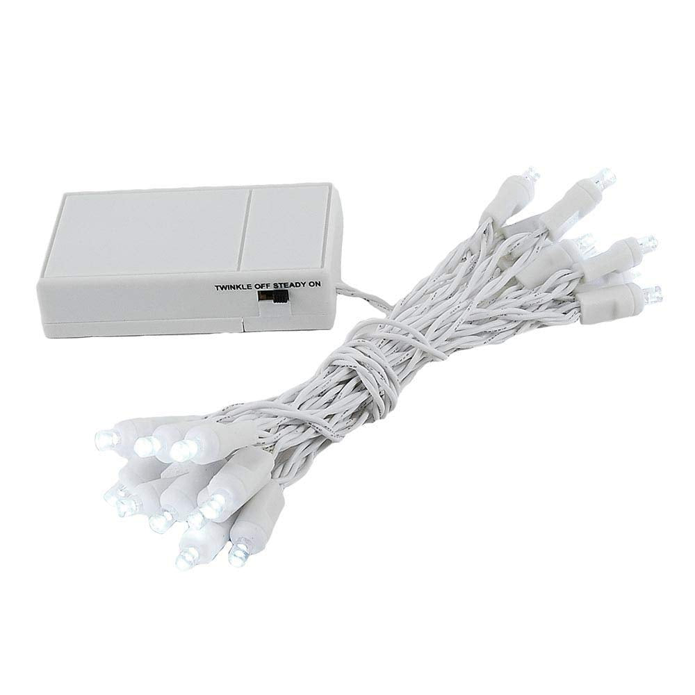 Philips Led Mini Light String Set Novelty Lights BAT20 LED Mini Light String Set, 20 Lights, 8 Long, Gre ...