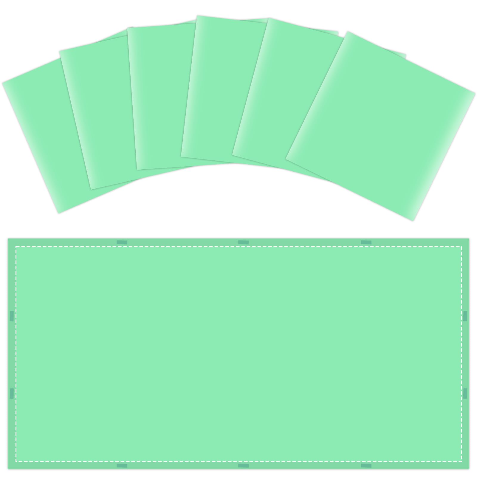 Wiooffen Fluorescent Light Covers with 60 Magnets, Green, 4x2 Feet, Polyester, Model YM0797, Easy Install for Classroom and Office