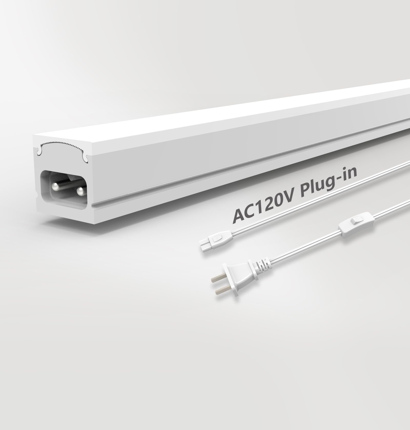 Leetdud Under Cabinet Lighting Plug in, 12 Inch 1 Pc, Linkable AC120V 3CCT 3000K/4000K/5000K Ultra Slim, LED Under Cabinet Light