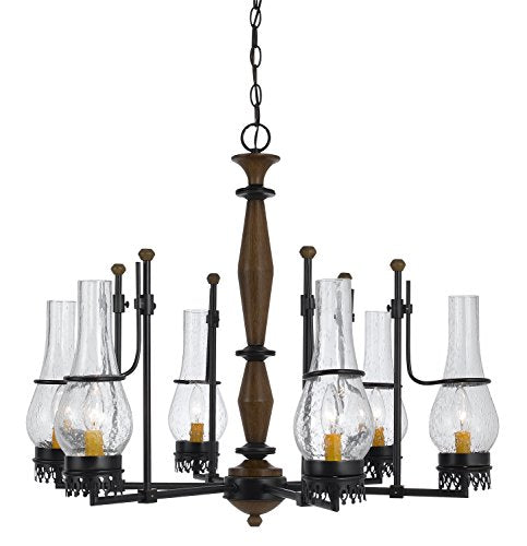 Cal Lighting Fx-3564/6 Americana Six Light Chandelier From Trenton Collection In Bronze/Dark Finish, 30.00 Inches, Brown, 30X30X25