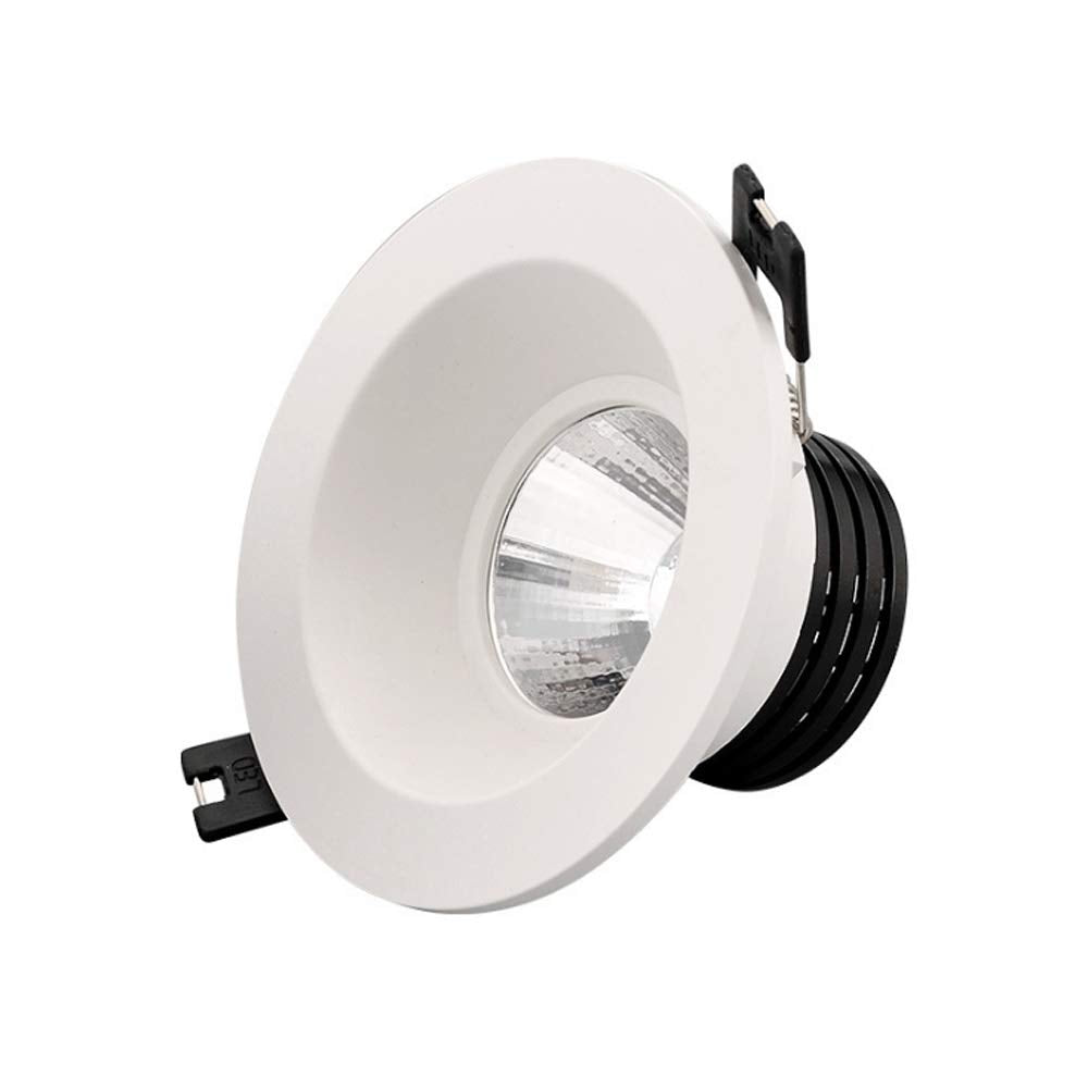 OZZKI Recessed 5 Packs Deep Anti-glare LED Recessed Downlight Aluminum Heat Dissipation 15 Degree Illumination Angle COB Spotlig