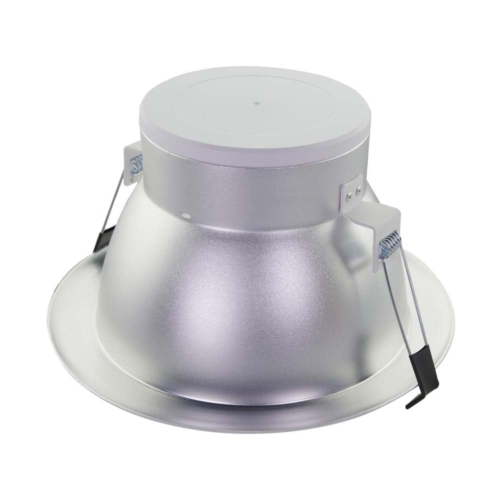 Satco Cct And Wattage Selectable Led Commercial Recessed Downlight, 6 Inches, Silver