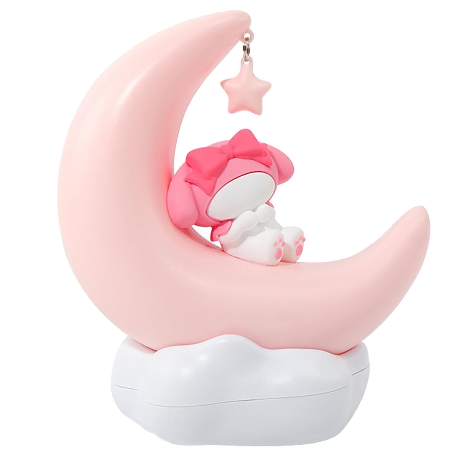 Ifcow Night Light For Kids Cute Anime Character Led Night Light Rechargeable Desk Shelf Ornament Bedside Lamp Crescent Moon Light