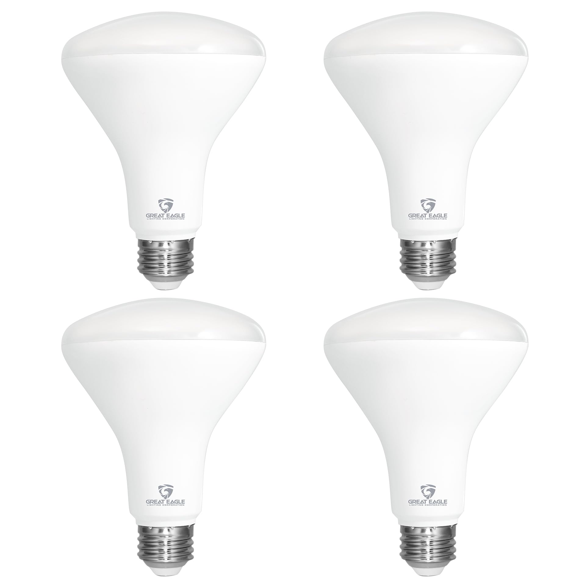Great Eagle BR30 LED Bulb, 11W (75W Equivalent), 850 Lumens, 3000K Soft White, Dimmable, UL Listed, 4 Pack