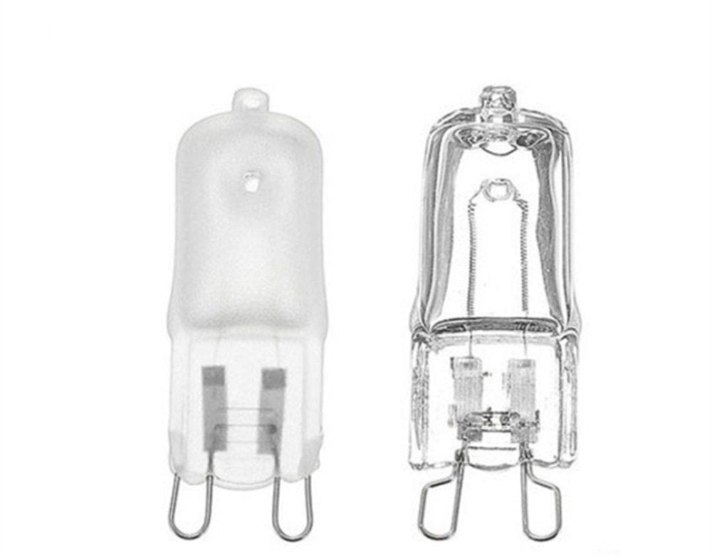 K JINGKELAI G9 Halogen Bulbs, Frosted Glass, 2700K Warm White, 10 Pack