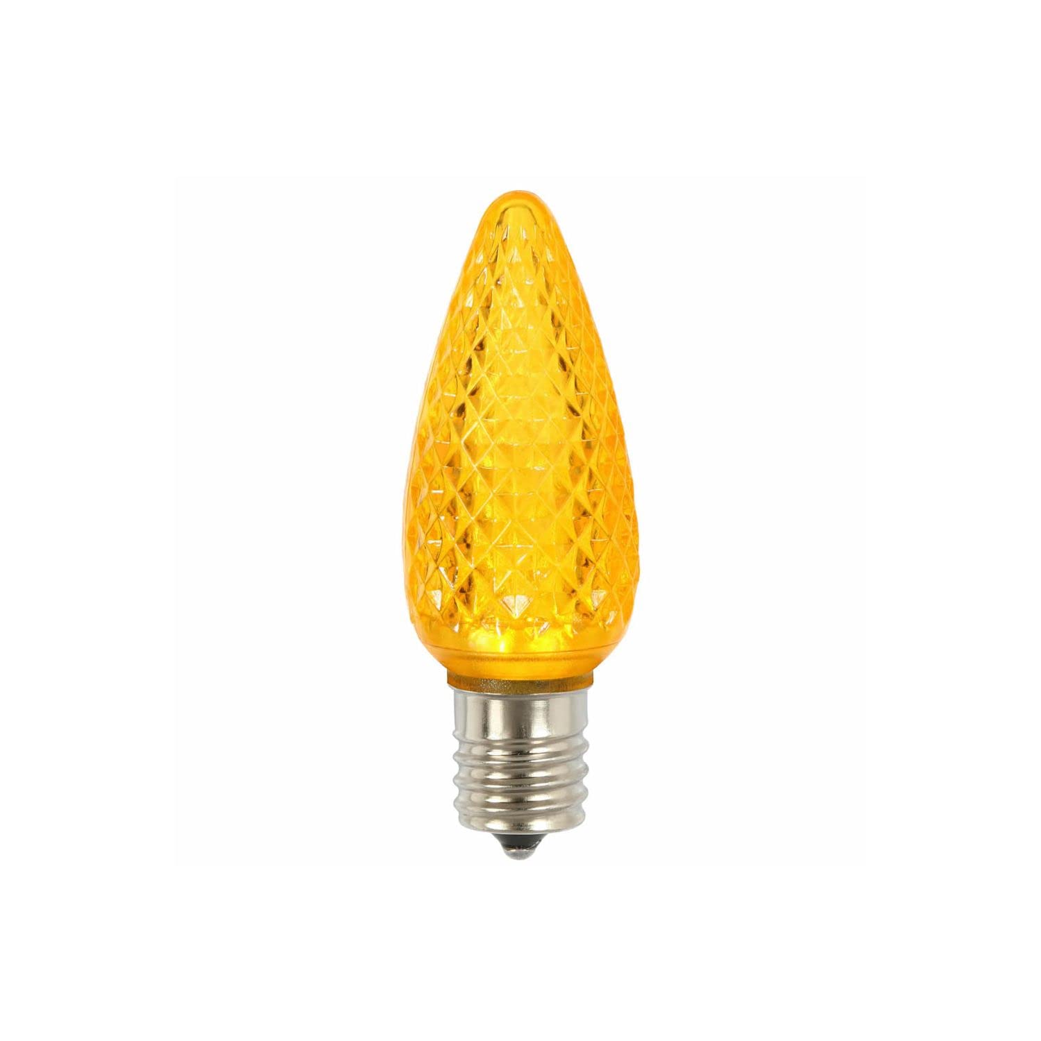 Vickerman C9 LED Yellow Faceted Twinkle Replacement Bulb, Package of 25