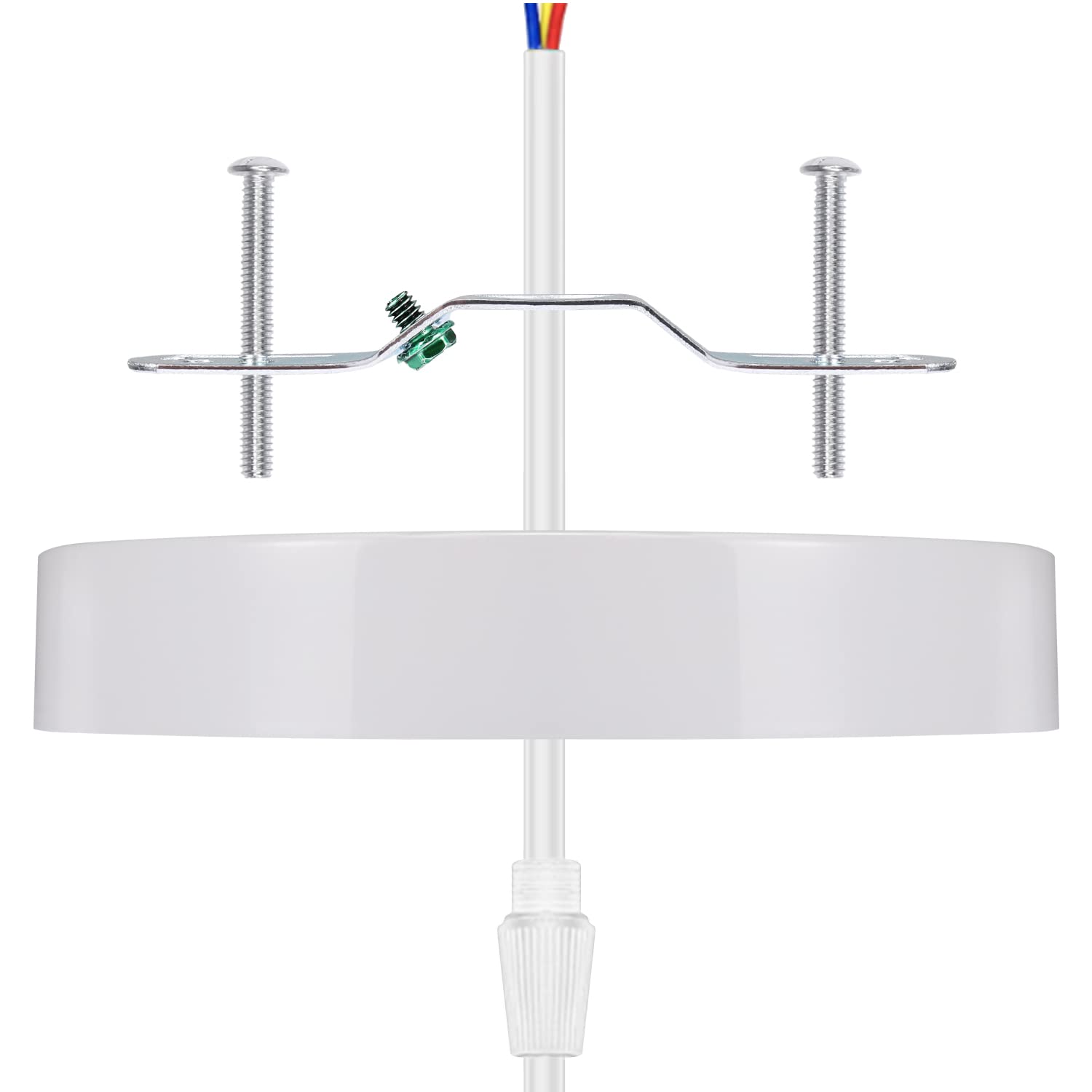 Canomo 6 Inch White Ceiling Canopy Kit For Pendant Light & Chandelier With Hardware