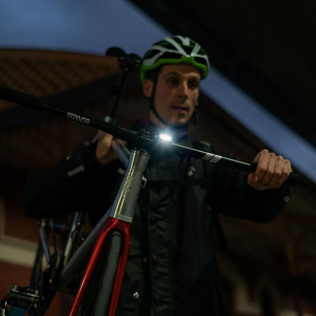 Knog Frog Bike Headlight and Tail Light Set - USB-C Rechargeable Bicycle Light with 40 Lumen Front & 20 Lumen Rear Output, 9 Mod