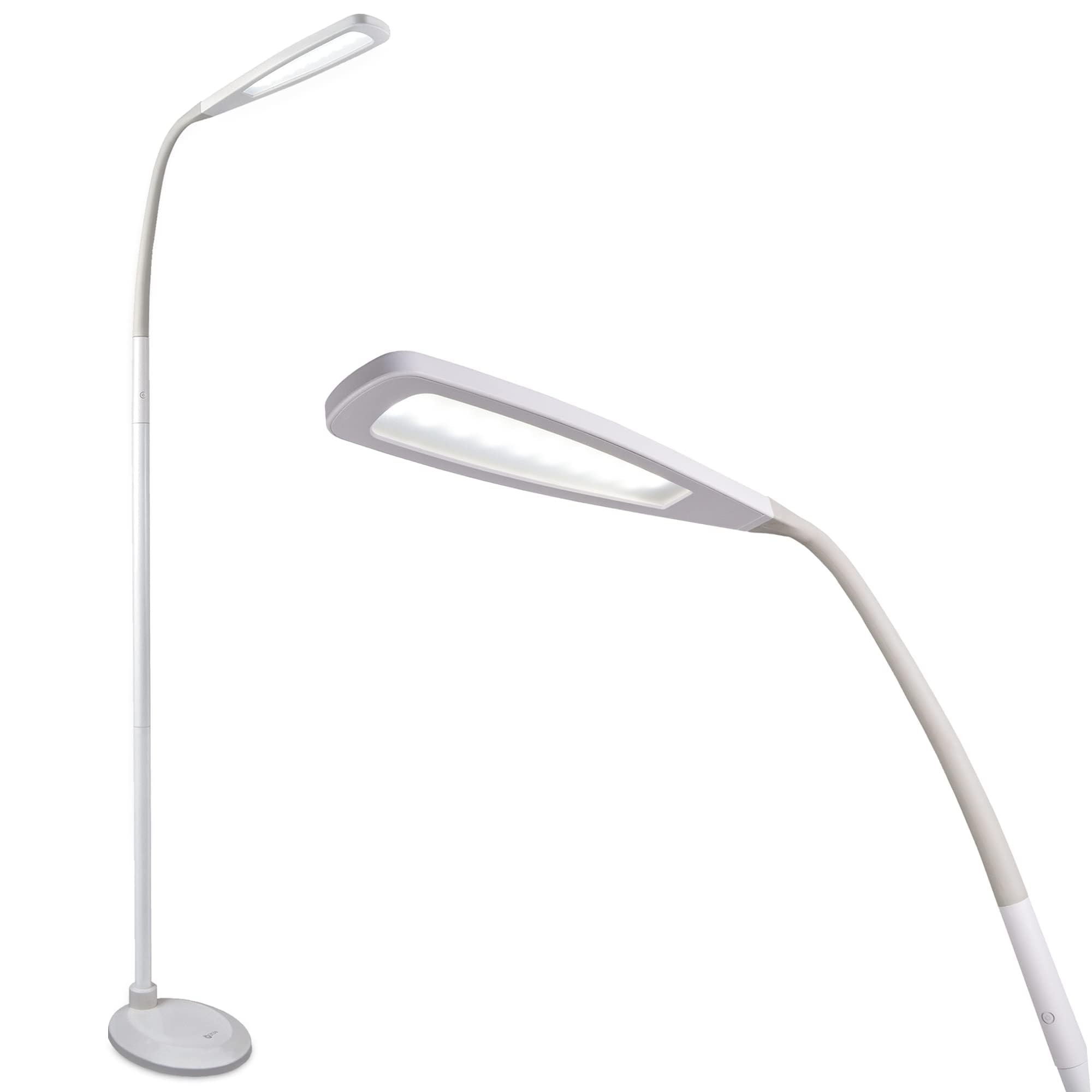 Ottlite Led Standing Floor Lamp With Adjustable Flex Neck - Dimmable With 3 Brightness Levels & Energy Efficient Natural Dayligh