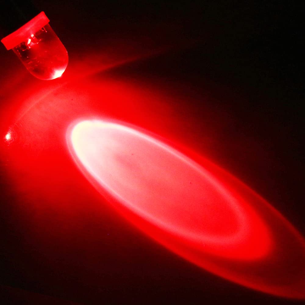 Keiurot LED Bulbs for Pinball Machines, BA9S 6V Red, Pack of 20, Copper
