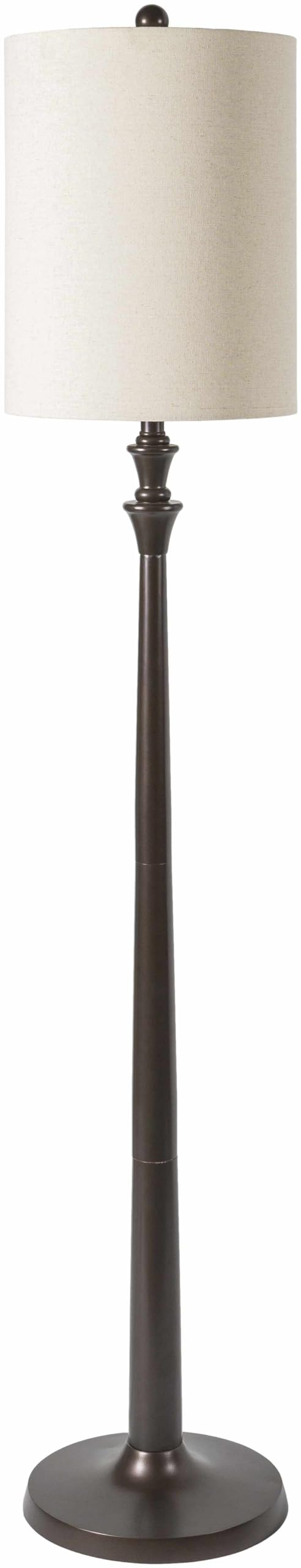 Boutiquerugs Przodkowo Floor Lamp For Living Room - Modern Standing Lighting - Shade Linen - Cream, Brown - 64'' H
