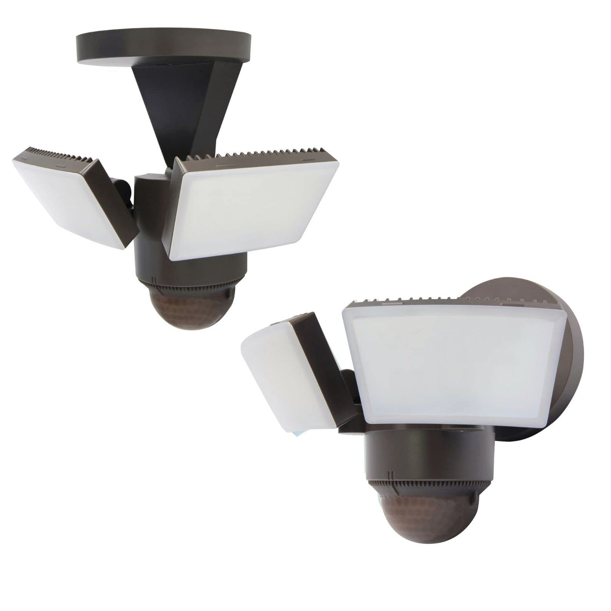 Iq America Motion Security Flood Light 1100 Lumen Led Outdoor Weatherproof Adjustable Motion Sensor, 180 Degree 50' Detection, W