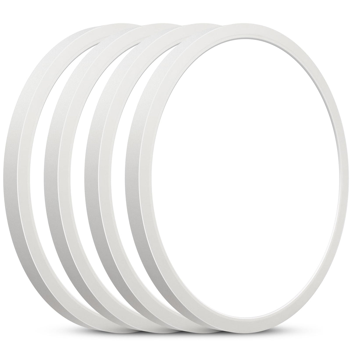 SunRider 4-Pack LED Flush Mount Ceiling Light Fixture, 5000K Daylight White, 2400LM, 12 Inch 24W Round Flat Recessed Lamp, 240W 