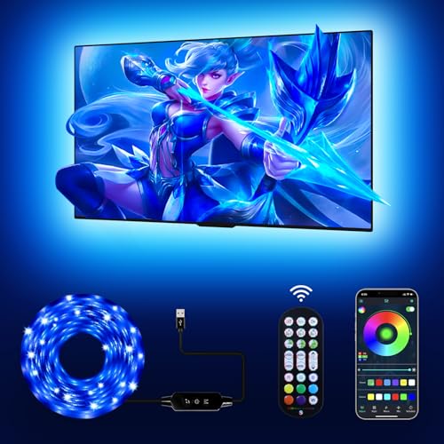 Daymeet Tv Led Lights, Led Lights For Tv Led Backlight For 32-60 Inch, 9.8 Ft Tv Led Light Strip,Rgb Color Changing Led Tv Light