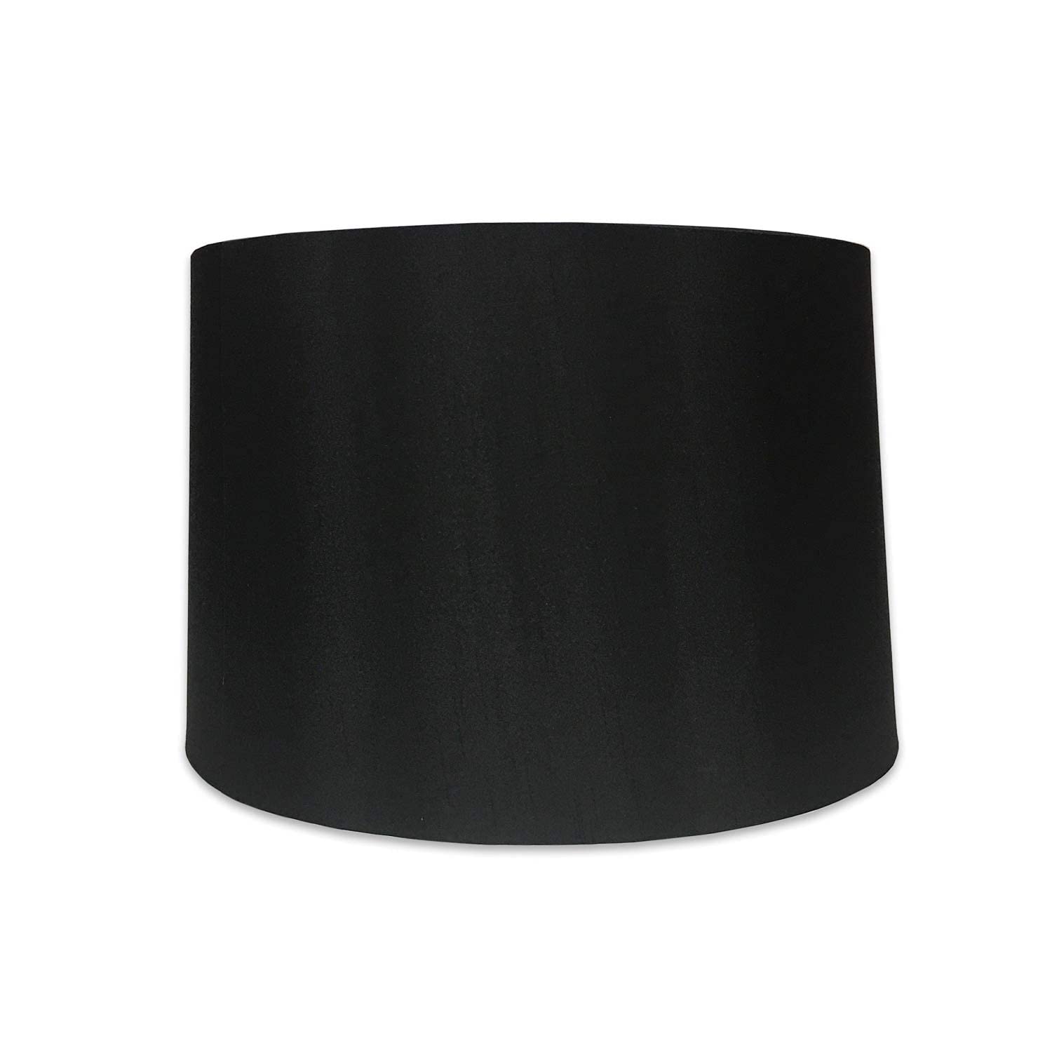 Royal Designs, Inc. Shallow Drum Hardback Lamp Shade, Hb-610-16Blk/Gl, Black, 15 X 16 X 10