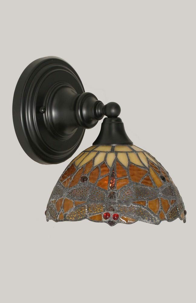 Toltec Lighting 1 Light Wall Sconce In Matte Black (40-Mb-9465)