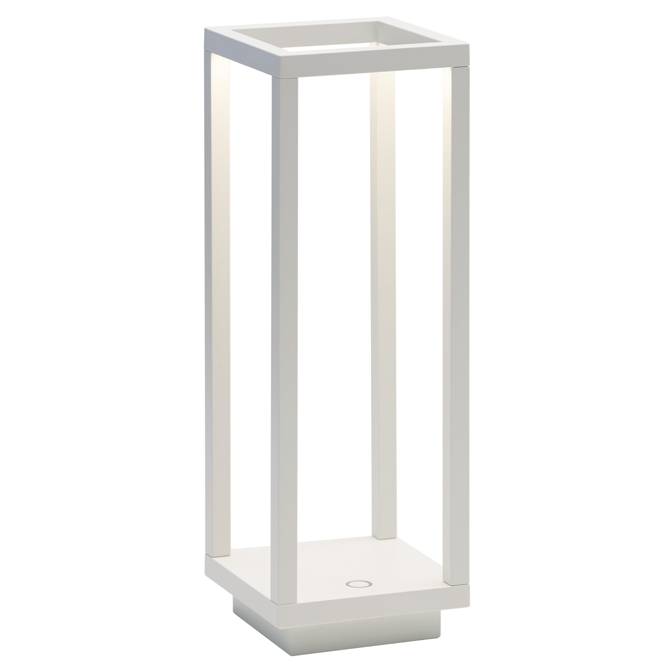Zafferano Home Pro Lamp, Rechargeable Cordless Table Lamp, Touch Controls, 3000K, 11.6 Inches, White, Model LD0258B3