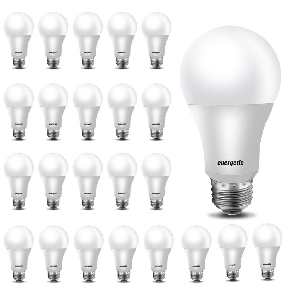 Energetic 24 Pack A19 Led Light Bulb, 40 Watt Equivalent Warm White 3000K, E26 Standard Base, Ul Listed, Non-Dimmable Led Light 