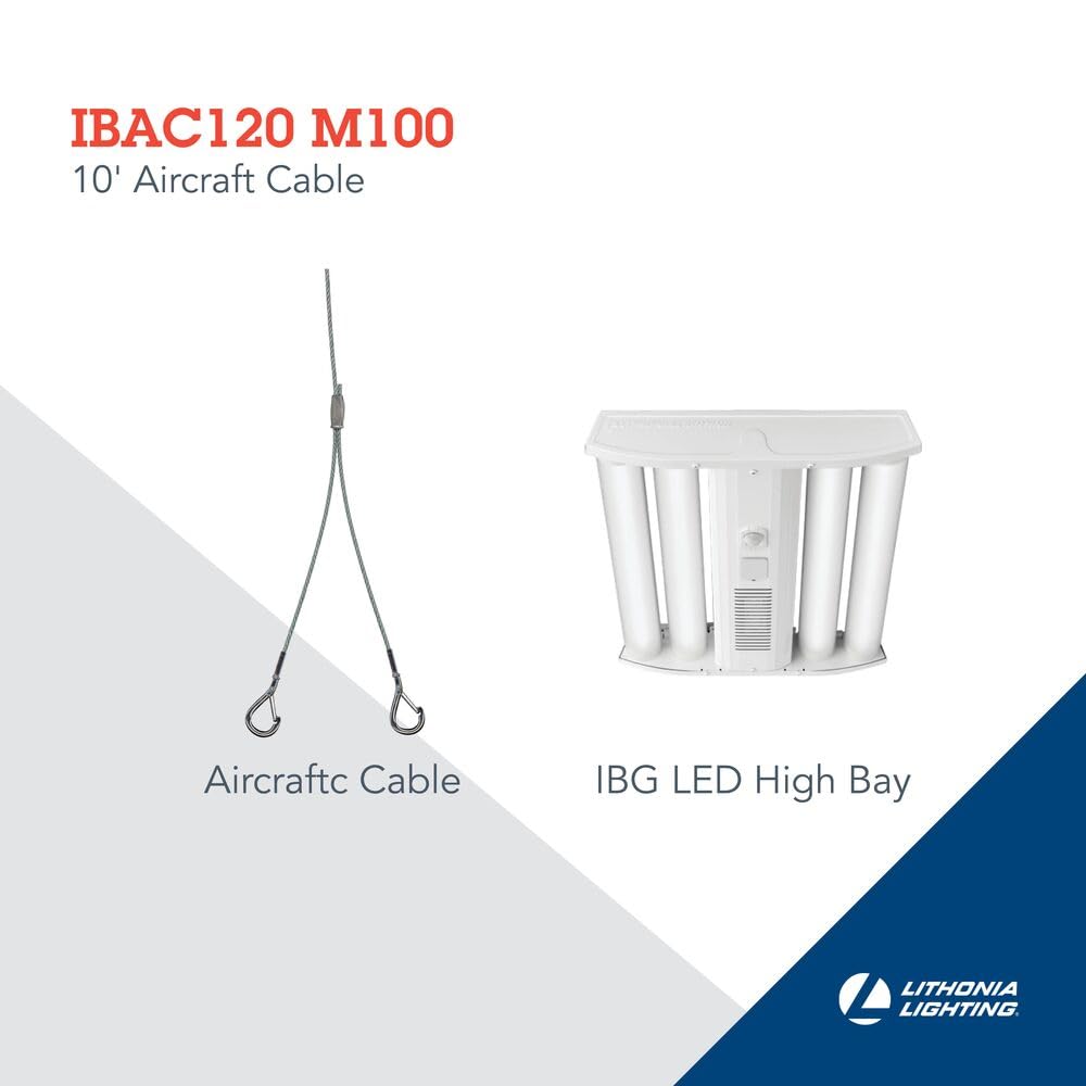 Lithonia Lighting Ibac120 M20 120'' Air Craft Cable (One Pair)