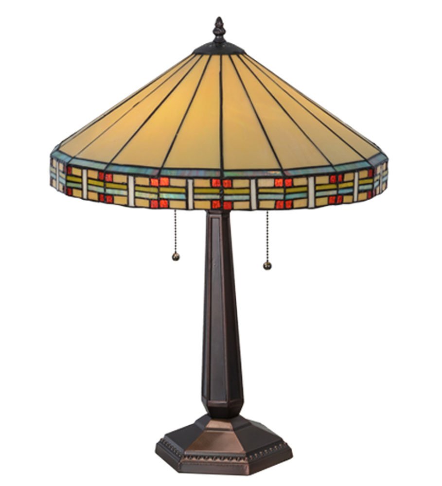 Meyda Tiffany Lighting Fixture, 24in Height, Metal, Mahogany Bronze Finish, Model 144960