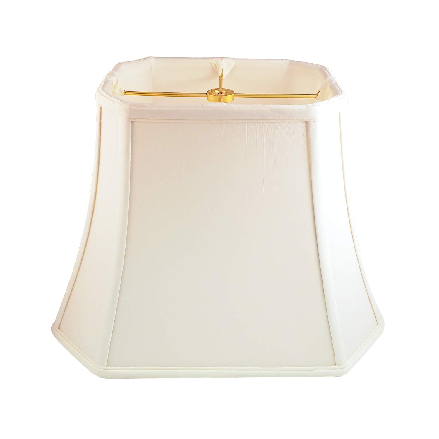 Royal Designs Rectangle Cut Corner Lamp Shade, DBS-710-11WH, Silk, 6 x 11 x 8, White