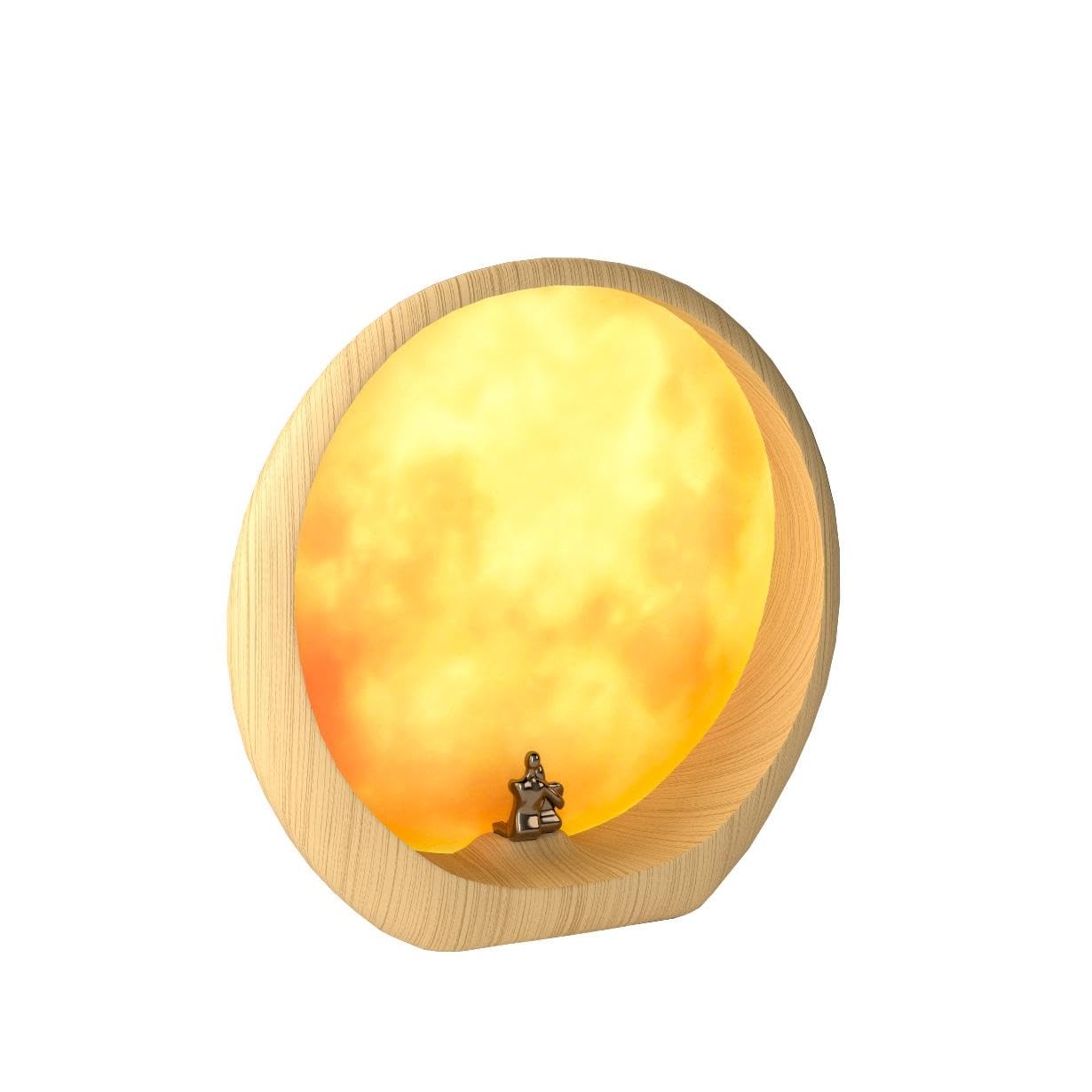 Mamre Wood Grain Red Moon Ambient Light - Diy Wedding & Anniversary Gift Décor