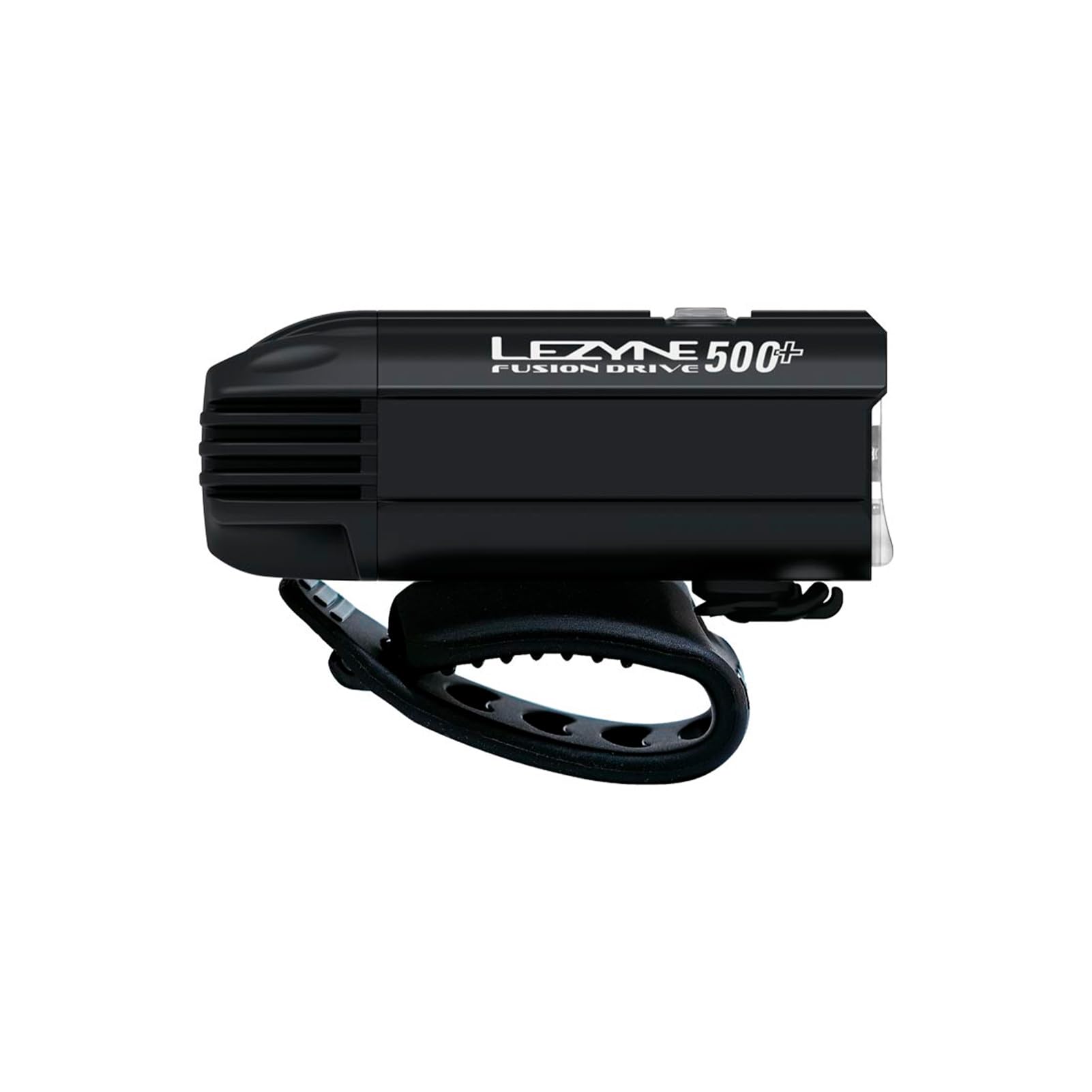 Lezyne Fusion Drive 500+ Front Bicycle Light - Durable Aluminum Weatherproof Ipx7 Waterproof Usb-C Rechargeable Led Bike Headlight With 3 Solid & 3 Flash Modes - Integrated Silicone Rubber Strap Mount