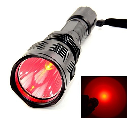 BESTSUN Brightest Waterproof Red Light Flashlight 1000 Lumens 350 Yard Long Range Red Hunting Light Coyote Hog Night Vision Red