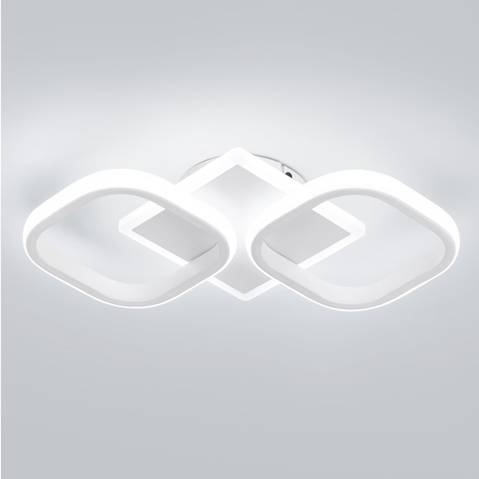 ElDISUNY Modern Ceiling Lights LED 30w White Elegant Square Lamp LED Ceiling Lights Fixture for Indoor Home Hallway Office Kitchen Living Room Bedroom Dining Room -30w Cool White Light 6000K