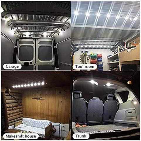 Royfacc 120 Led Van Light Car Interior Light Bright White Lighting Dome Lamp Ceiling Work Lights Kit For Van Truck Auto Car Vehi