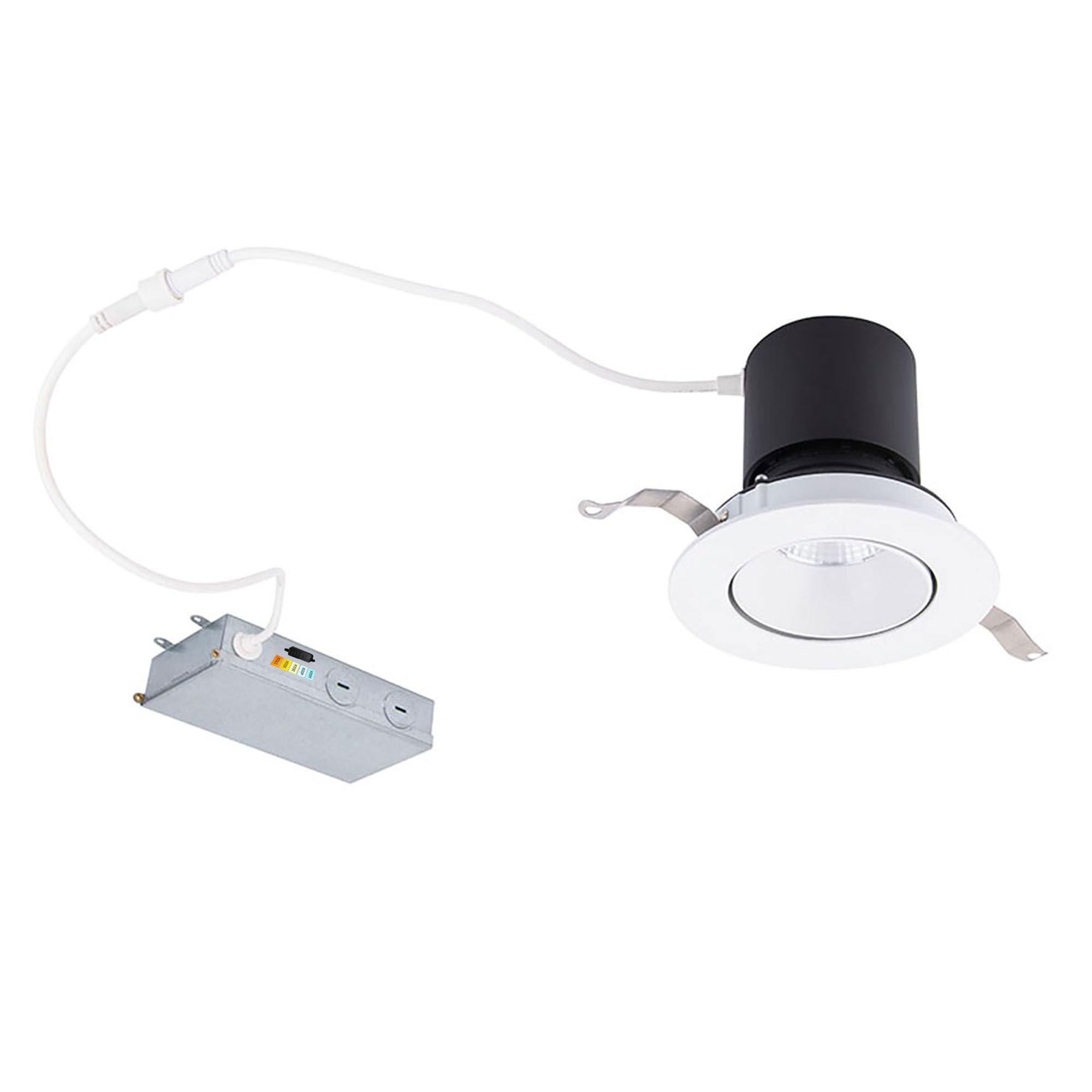 Patriot 3in LED Round Adjustable Recessed Light 5-CCT Selectable 12W 1,000 Lumens 120V-277V Universal in White