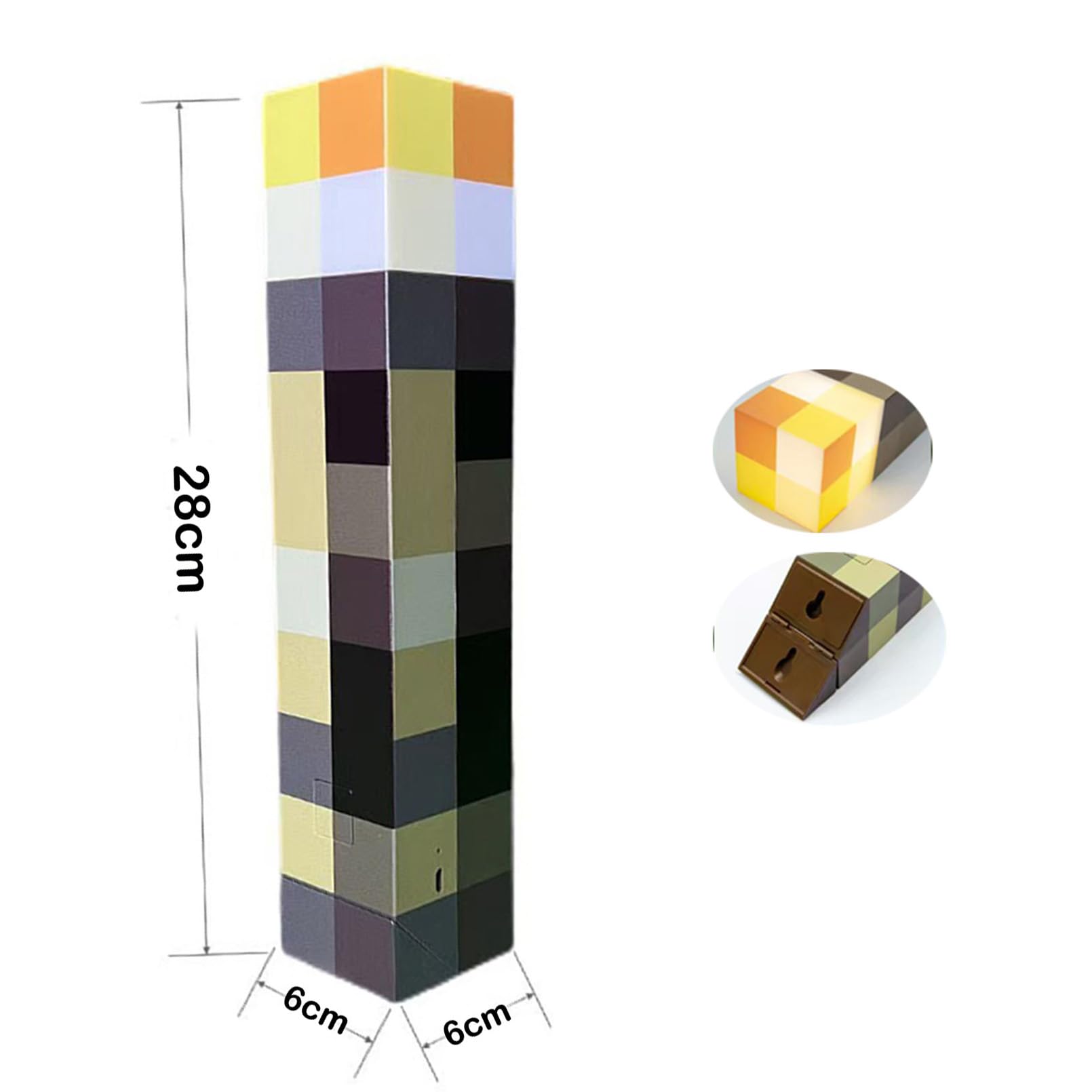 Yevheniy Light-up Wall Torch Lamp with 4-Color Change, Hand Held & Wall Mountable Table Lamps, USB Rechargeable Night Light, Cos