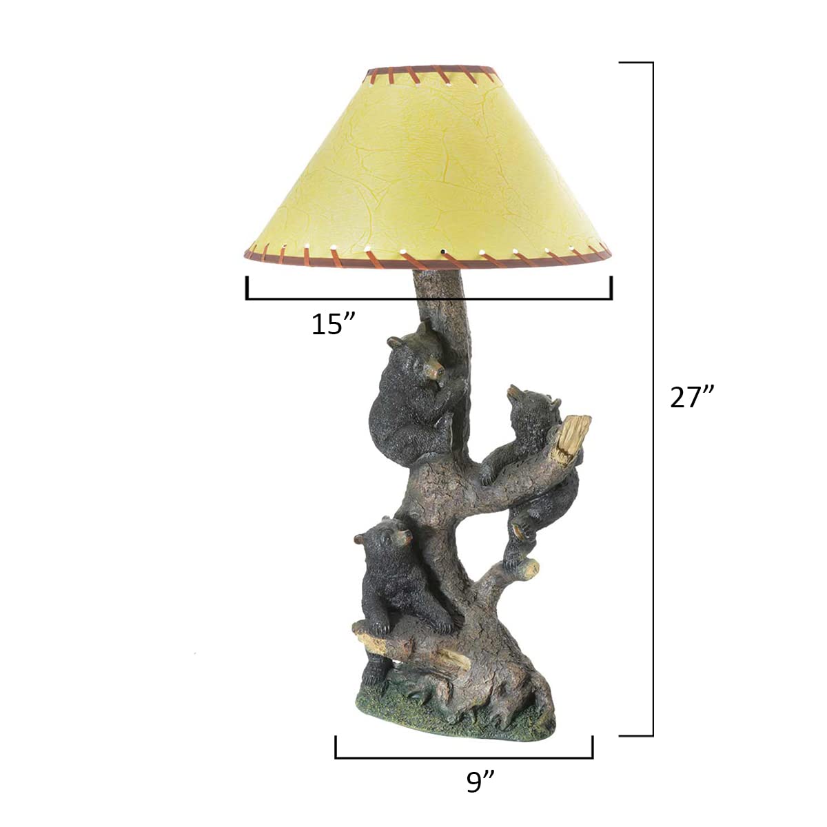 BLACK FOREST DECOR Climbing Bears Table Lamp - Rustic Cabin Lighting with Wildlife Theme