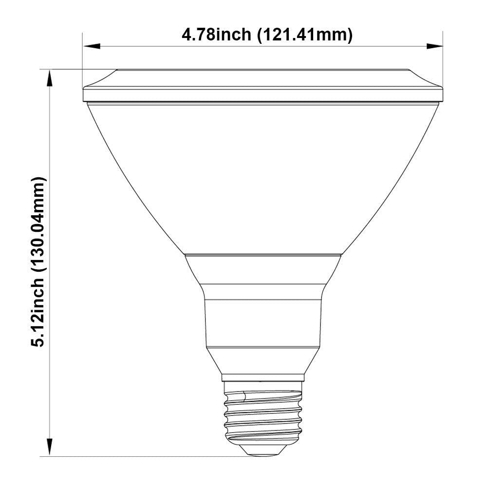 Torchstar 4 Pack Par38 Led Light Bulbs, 18W=120W Dimmable Spotlight, 1100Lm Indoor, 3000K Warm White, E26 Ul-Listed