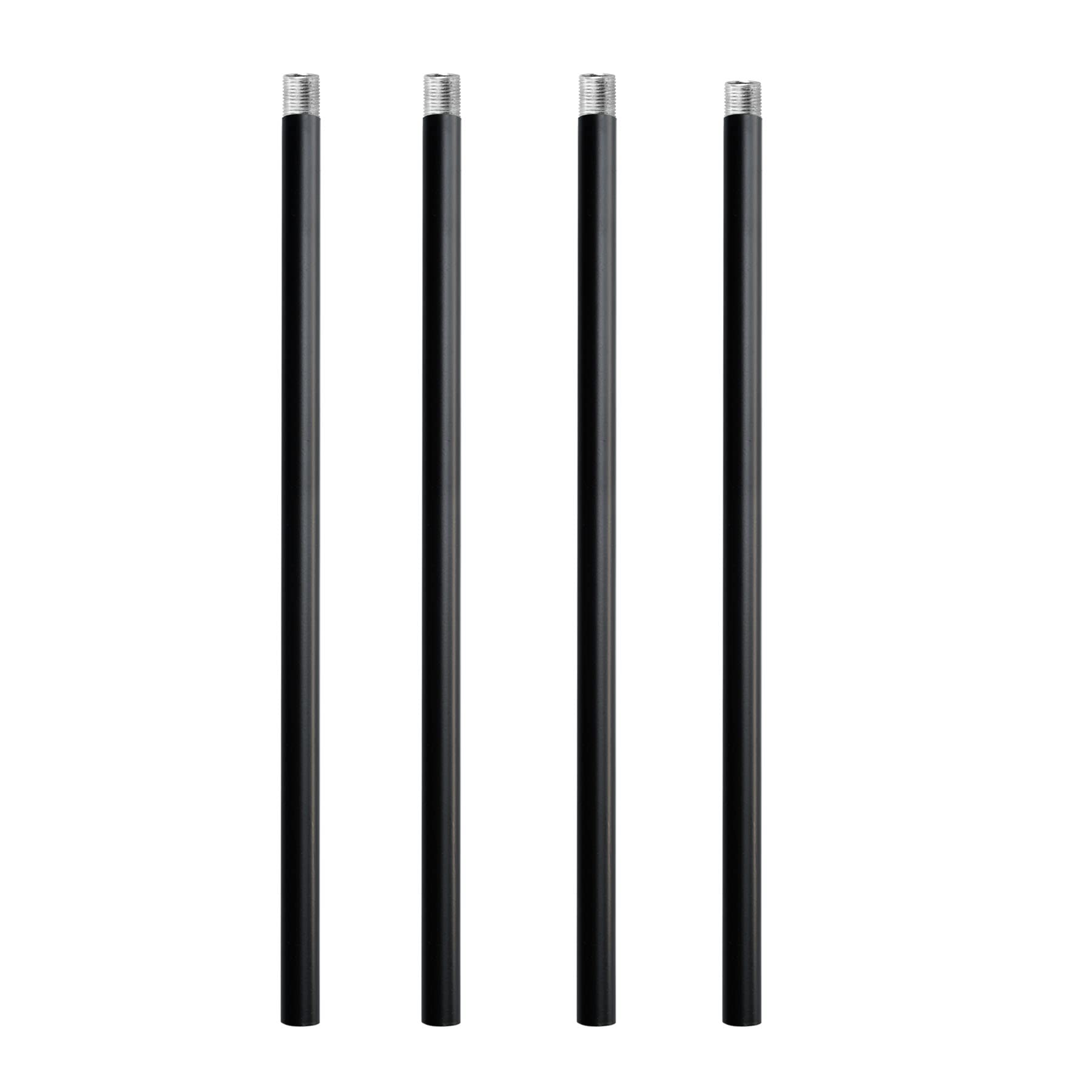 HALIGATE Matte Black M12 Threaded Extension Rod for Pendant Light, Island Lighting, Chandeliers,lighting Fixture Downrods & Stems,12 Inches