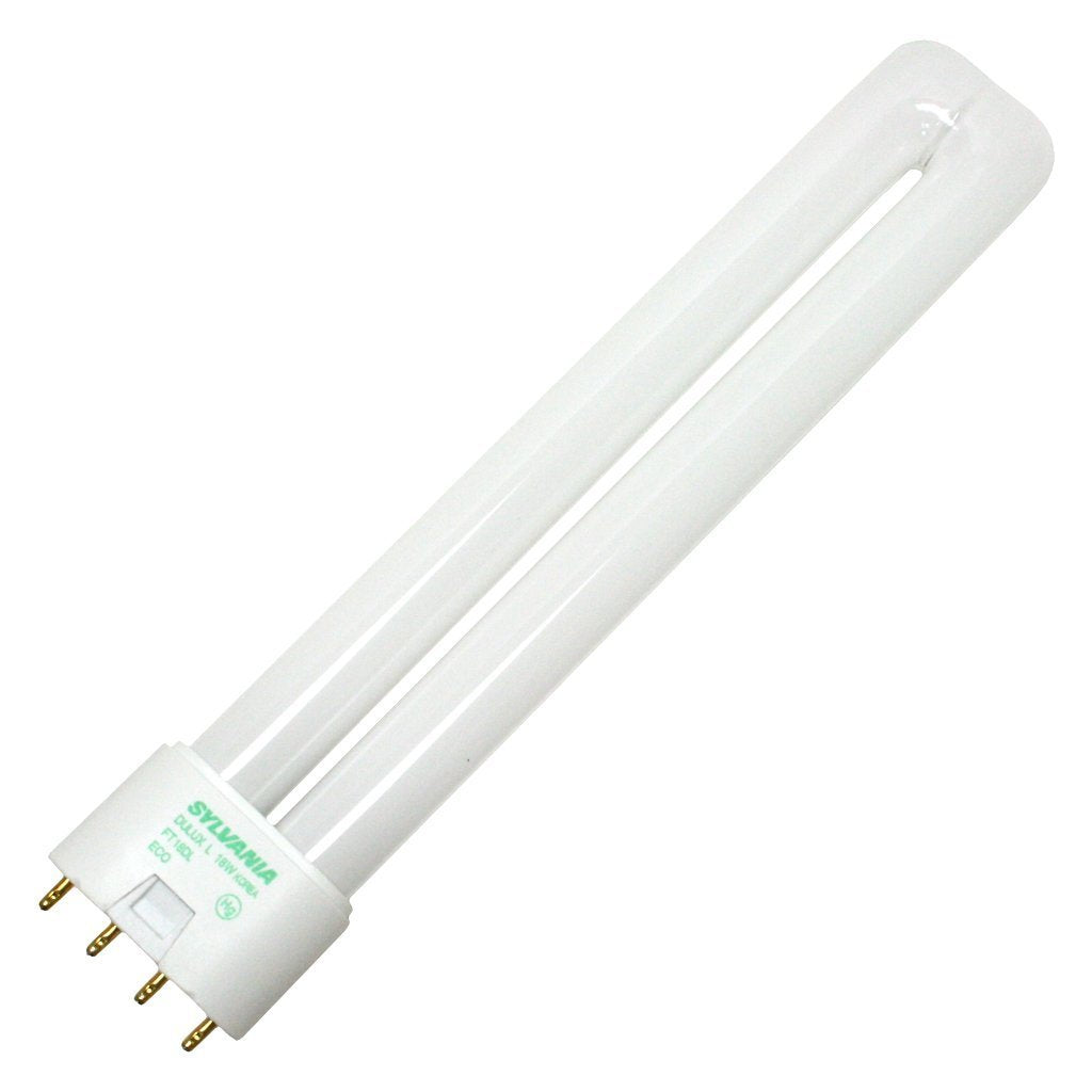 SYLVANIA CFL Light Bulb 18 Watt Compact Fluorescent 4 Pin 2G11 Base 3500K Model 20588 Case of 10