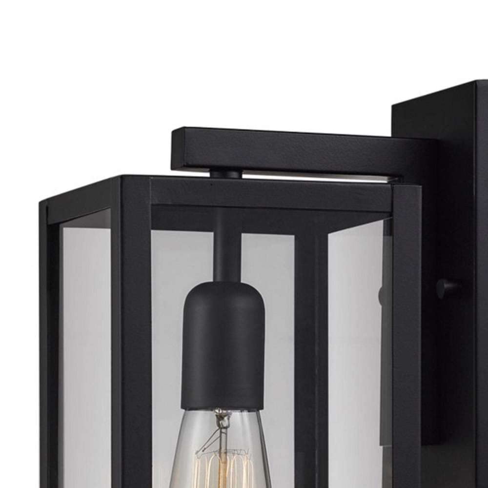 Globe Electric Vintage Wall Sconce 1-Light Matte Black, Model 3001852, One Size, Plastic Material