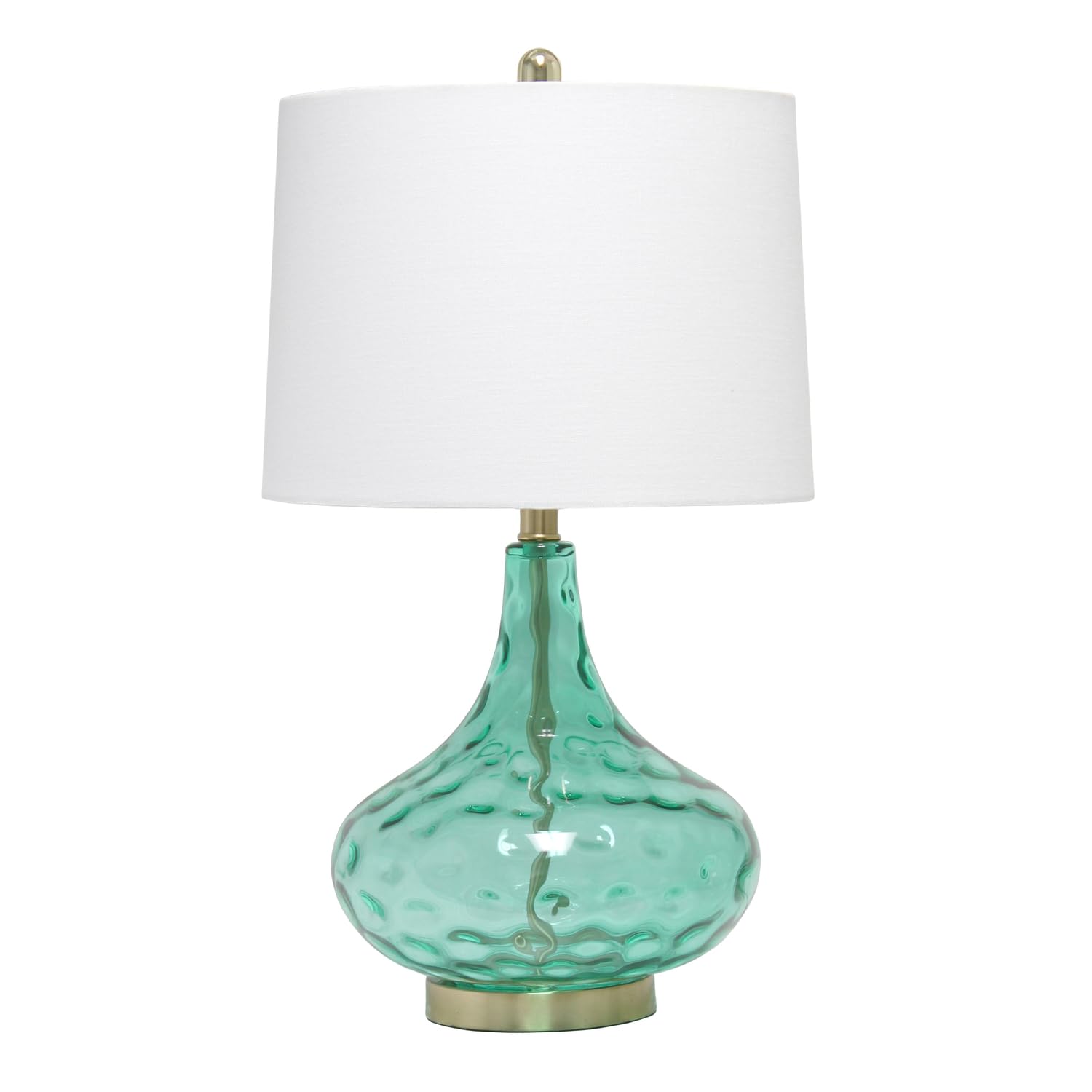 All The Rages 24in Wavy Colored Glass Table Lamp, Seafoam, Model LHT-3016-SF, Contemporary Design