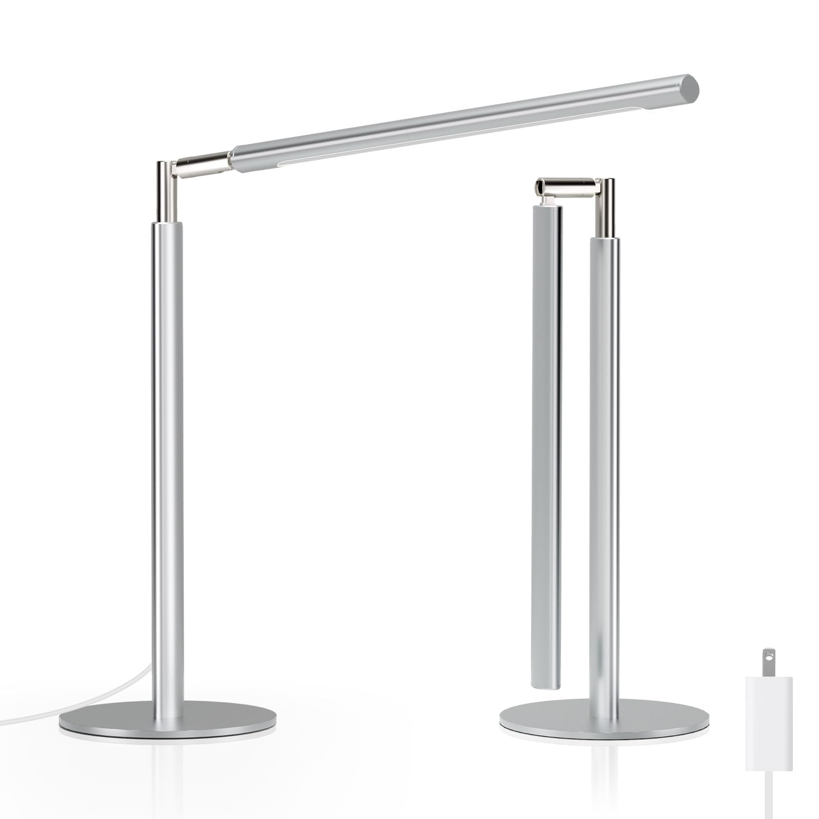 Alfele Metal Led Desk Lamp - Foldable Modern Table Lamp With Timer, 4 Color & 6 Brightness Adjustable Desk Reading Light, Dimmab