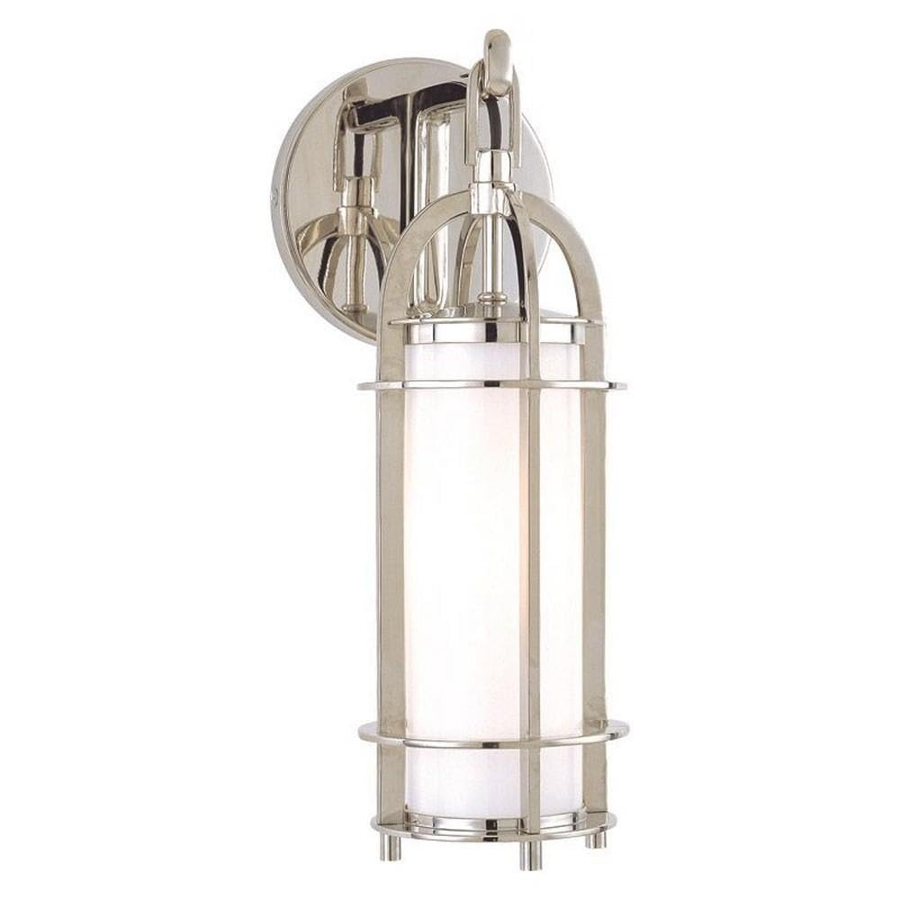 Hudson Valley 8501-PN Transitional One Light Bath Bracket from Portland Collection in Polished Nickel Finish,