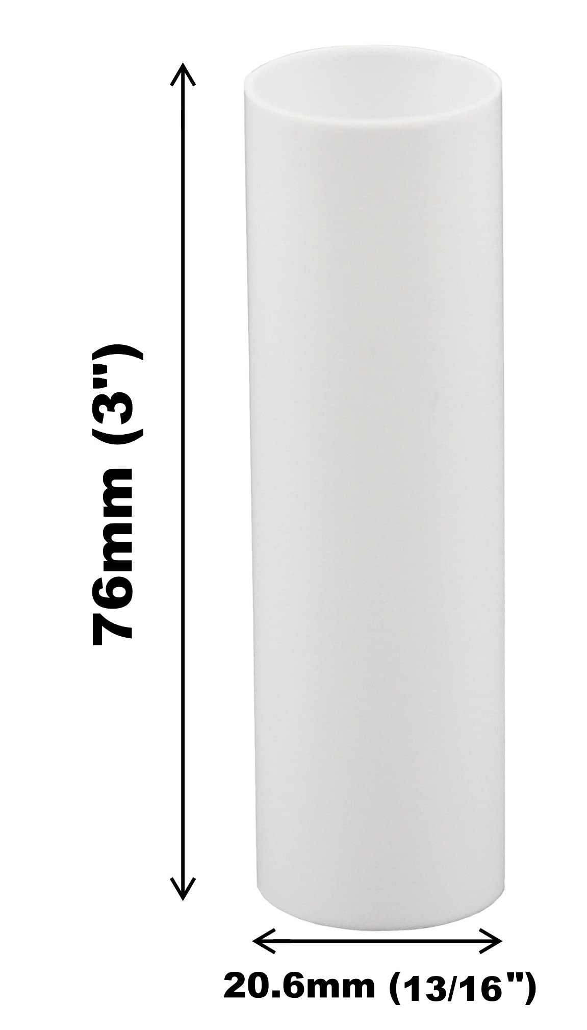 Creative Hobbies Candle Covers, 3in Tall White Plastic Chandelier Socket Covers, Candelabra Base, Model VC0S2_1750