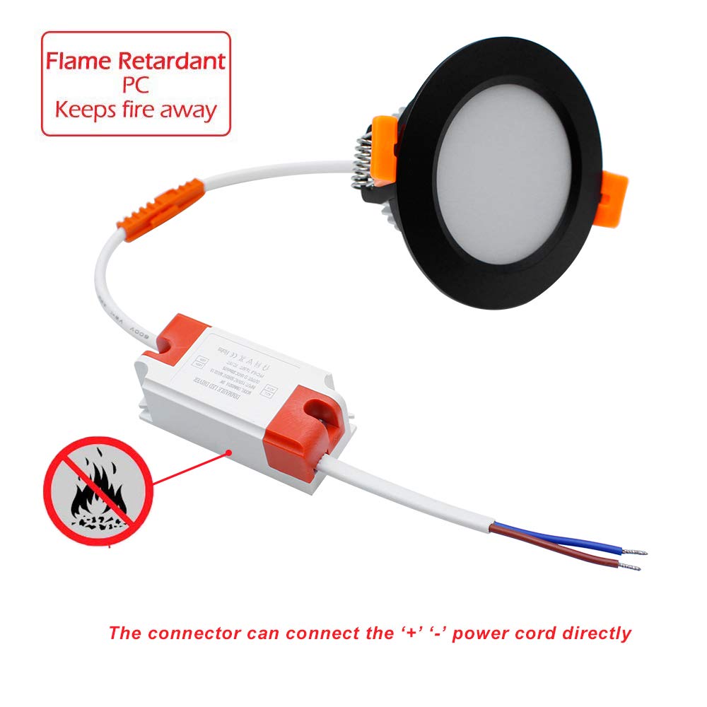 Ygs-Tech 2 Inch Led Recessed Lighting, Dimmable Downlight 3W(35W Halogen Equivalent), Cri80, 4000K Natural White Led Ceiling Light With Led Driver(4 Pack)