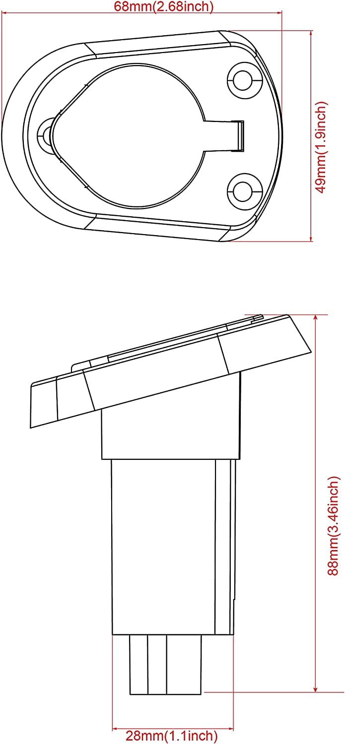 Young Marine All-Around Led Navigation Light With 2-Pin Standard Pole, 24'' With Base