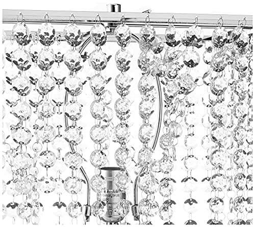 ORE International 732 Table Lamp, Crystal, Metal, 28in x 9.5in x 15.5in