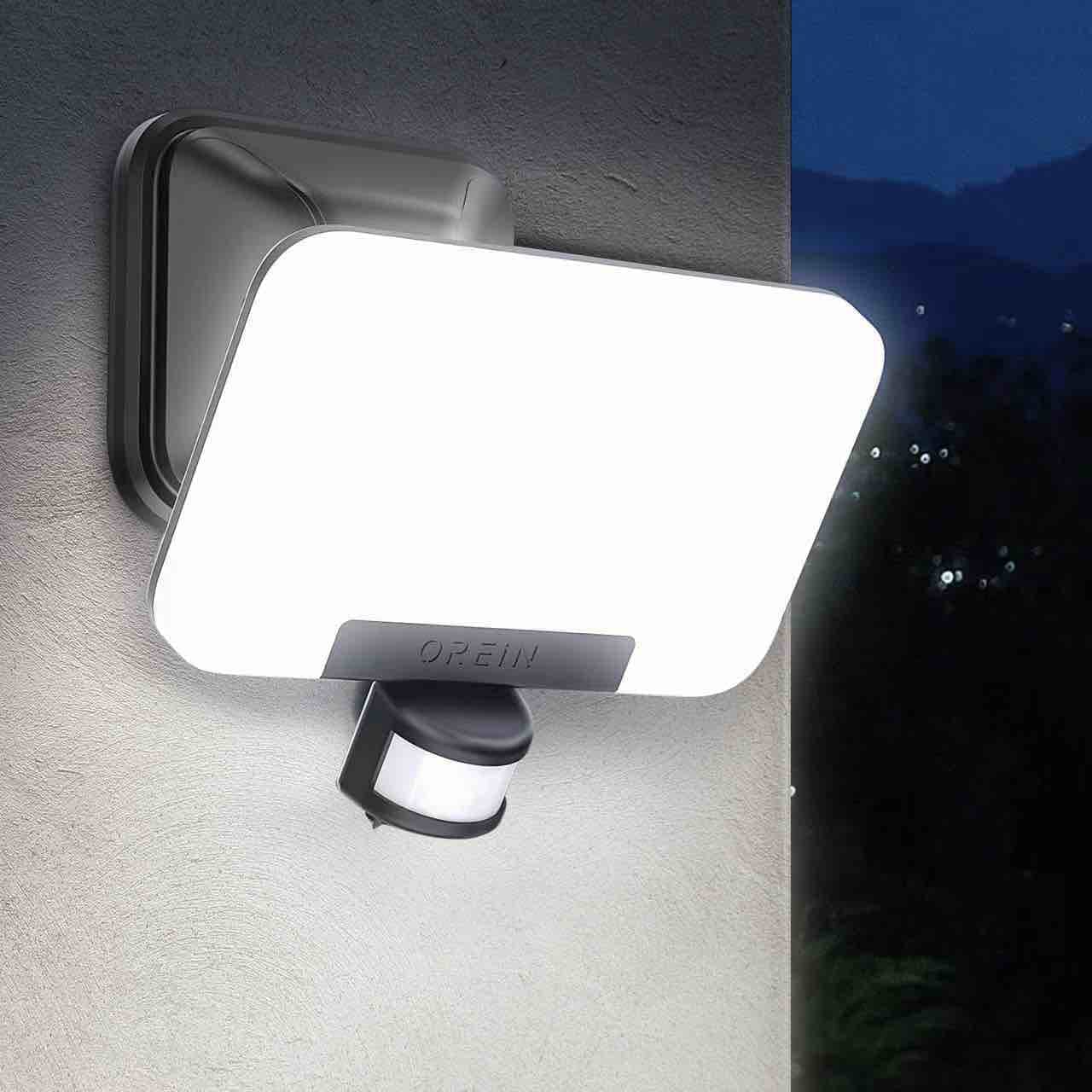 OREiN 35W 3CCT Motion Sensor Flood Light, 3500LM LED Security Light, IP65 Waterproof, Dusk to Dawn, White, Model OL27002