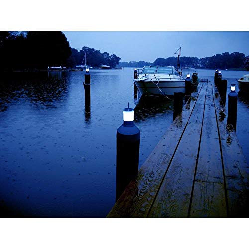 Boating Accessories New Solar Piling Cap Light Dock Edge 96-268-F 7.3" H X 4.5" Dia.
