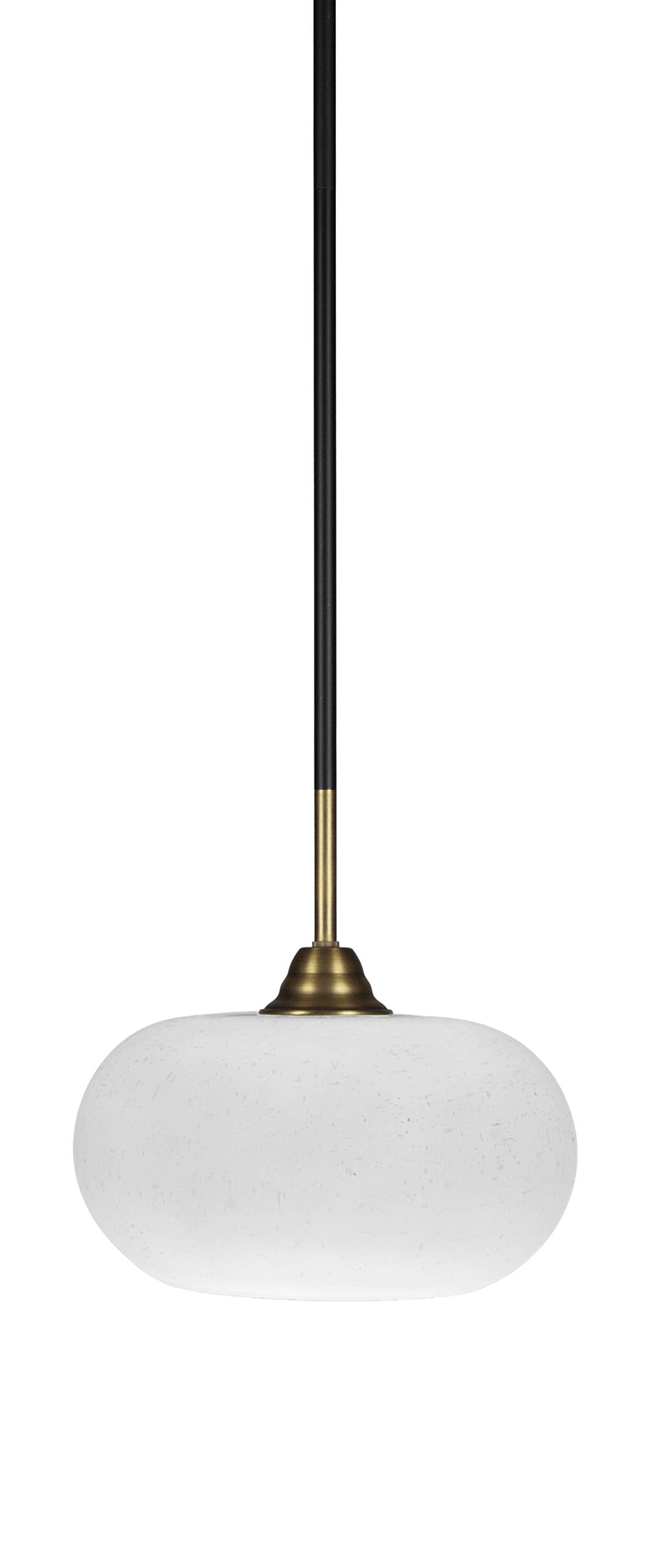 Toltec Lighting Paramount 1 Light Mini Pendant in Matte Black & Brass (3401-MBBR-214)