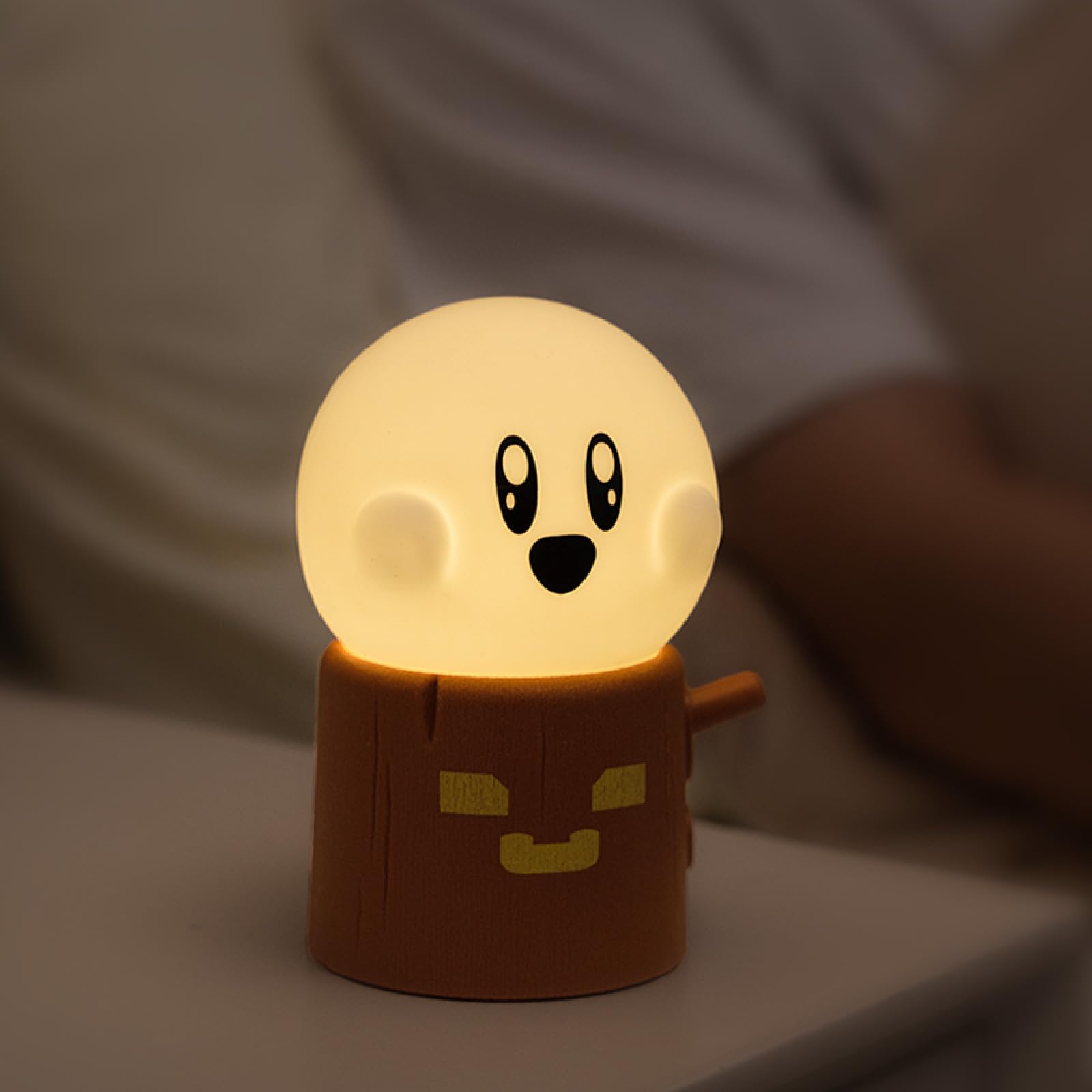 Deogos Ghost Campfire Night Light  Small Ambient Lamp  Cute Night Light  2 Modes/Rechargeable/Cordless/Dimmable Brightness  Warm Lamps For Kids Sleep Buddy  Work/Study Buddy  Gift