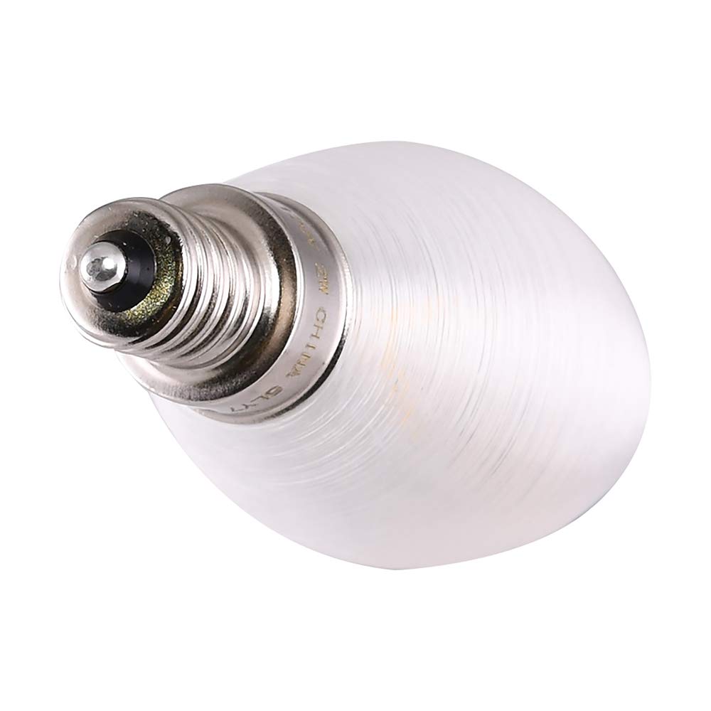 Satco 11300-2W Ca11 Led Satin Spun Clear Candelabra Base 2700K 120V Candle Tip Led Light Bulb